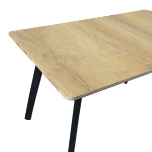 Masă Squaro, sonoma/negru, 120x70x75 cm - Img 4