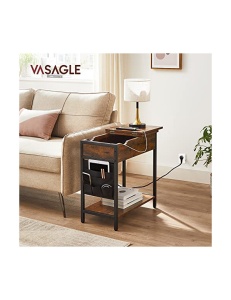 Masuta de Cafea Model Ana, 60x31x60 cm, Maro Rustic - Img 2