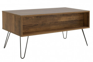 Masuta de Cafea Model Becker, 100x50x46 cm, Nuc/Negru - Img 6