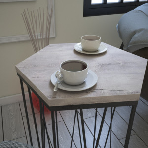 Masuta de Cafea Model Clarissa, 40x35x62 cm, Stejar - Img 3