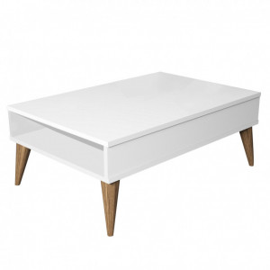 Masuta de Cafea Model Mueller, 90x60x34.6 cm, Alb - Img 3