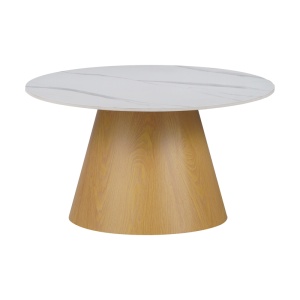 Masuta de Cafea Model Soleire, Alb, D70x40 cm
