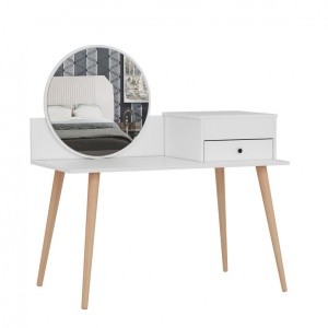 Masuta de Machiaj Model Arellano, 120x60x96 cm, Alb - Img 10