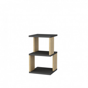 Noptiera Model Ramirez, Antracit/Stejar , 29.6x29.6x49.4cm - Img 4