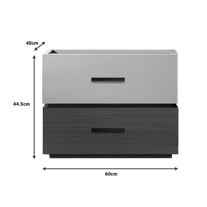 Noptiera Model Sonlen, Nuc/Bej, 60x44x44.5 cm - Img 2