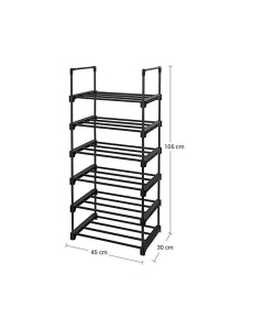 Pantofar, Songmics, Negru, LSA23BK, 45 x 30 x 106 cm - Img 6
