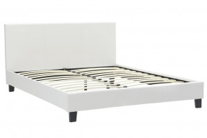 Pat dublu 150x200 cm Nevil 569 Alb mat - Img 3