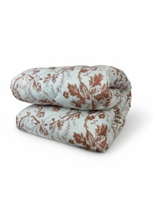 Pilotă de iarnă imprimată, exterior bumbac, umplutură siliconizată 400 g/mp, Model Brown Autumn, 200 × 220 cm - Img 2