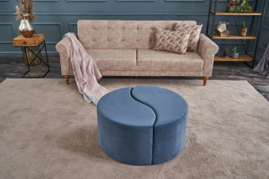 Pouf Alis, Albastru - Img 1