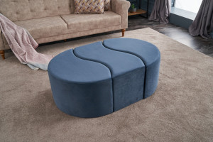 Pouf Alya, Albastru - Img 1