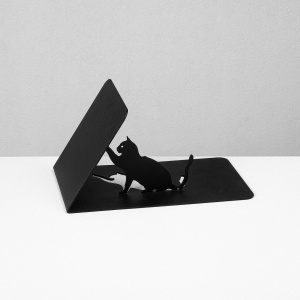 Raft de perete din metal Kitap Negru 25.5x12.5x12 cm - Img 4