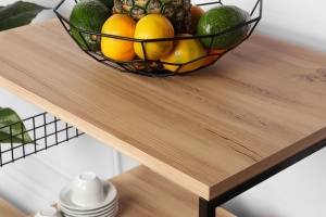 Raft Model Anemon, Negru/Pin, 60x45x124 cm - Img 9