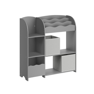 Raft pentru depozitare jucarii Songmics Gri 93x30x100 cm - Img 2