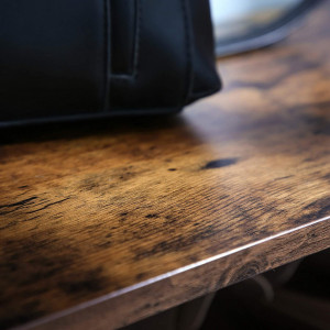 Raft pentru Pantofi Model Elliot, Maro rustic/Negru, 100x30x72 cm - Img 6