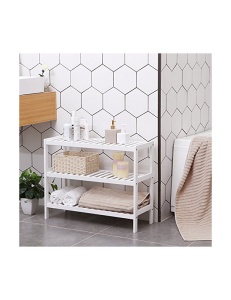 Raft pentru pantofi Model Quinn, Alb, 70x26x55 cm - Img 3