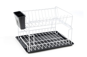 Raft pentru scurgere vesela SM004 Alb 35.5x29.5x23.5 cm - Img 2