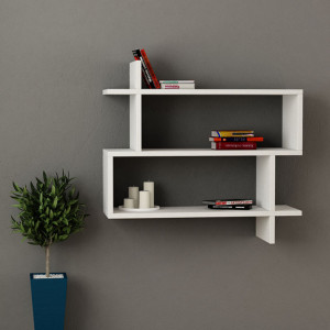 Raft Suspendat Model Harold, Alb, 70x22x65.5 cm - Img 2