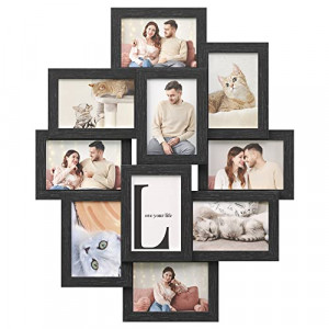 Rama foto, Songmics, Negru, 60x49.3x3.6 cm - Img 2