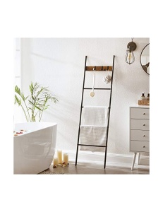 Scara cu carlige, Vasagle, Maro Rustic, 43 x 33 x 9,4 cm - Img 3