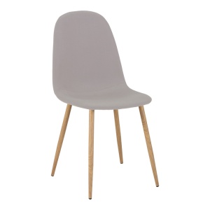 Scaun Bella, gri/natural, 43.5x52x89 cm