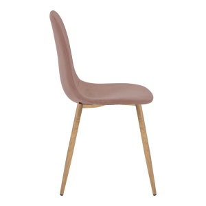Scaun Bella, roz/natural, 43.5x52x89 cm - Img 3