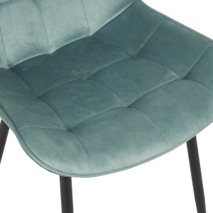 Scaun Berne, verde fistic/negru, 53x62x84 cm - Img 6