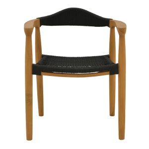 Scaun cu Brate Model Ganny, Negru, 59x56x71 cm - Img 4