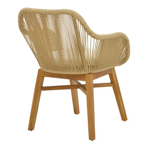Scaun cu Brate Model Kalie, Natur/Bej, 60x61x80 cm - Img 2