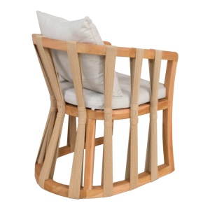 Scaun cu Brate Model Morani, Natur, 61x66x75 cm - Img 2