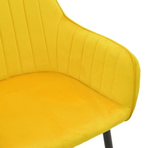 Scaun cu Brate Model Noor, Galben/Negru , 58x58x86 cm - Img 6