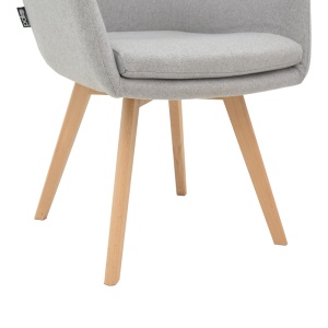 Scaun cu Brate Model Safira, Gri/Natur, 57x58x84 cm - Img 8