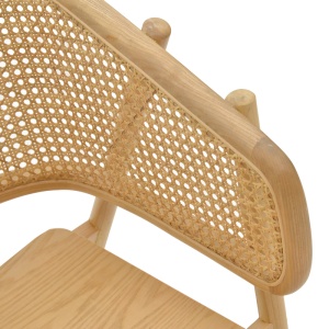 Scaun cu Brate Model Wenzy, Natur, 58x58x82 cm - Img 7