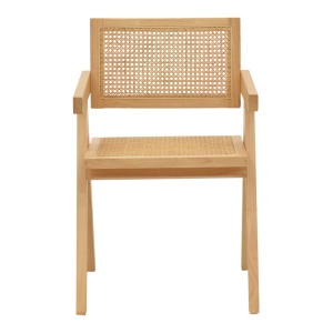 Scaun cu Brate Model Winslow, Natur, 52x59x79 cm - Img 4