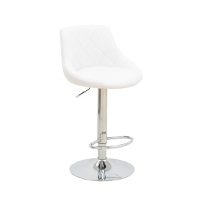 Scaun de bar Boronez, alb, 47x49x112 cm - Img 3