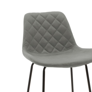 Scaun de bar Faith, gri închis/negru, 50x54x104 cm - Img 2
