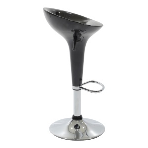 Scaun de bar Felice, negru/argintiu, 40x43x84 cm - Img 3