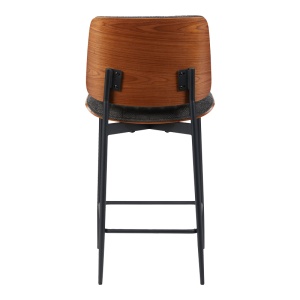 Scaun de bar Kathy, nuc/gri, 48.5x52.5x96 cm - Img 5