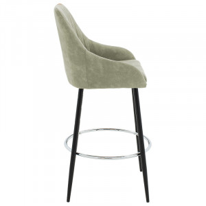 Scaun de bar Model Cody, Verde/Negru, 49x51x98 cm - Img 3