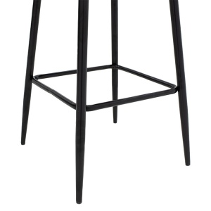Scaun de bar Model Empower, Gri maroniu/Negru, 49x49x97 cm - Img 6