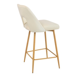 Scaun de bar Murde, bej/natural, 47x52x96 cm - Img 3