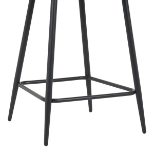 Scaun de bar Perch, negru/gri, 50x43x99 cm - Img 6