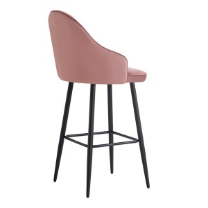 Scaun de bar Velva, roz, 46x45x113 cm - Img 3