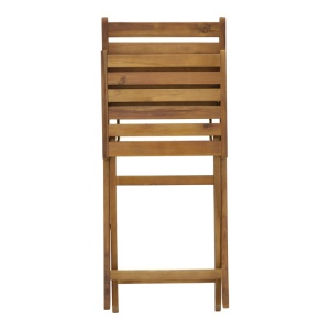 Scaun de exterior, Model Fatel, culoare natural, lemn masiv de salcam, 40x53x82 cm - Img 17