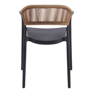 Scaun de Gradina Ankara, negru, 54x55.5x77 cm - Img 6