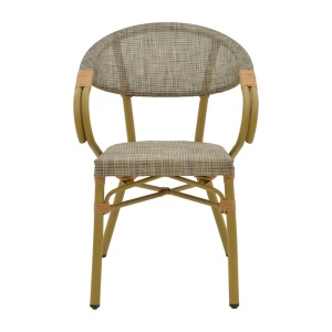 Scaun de grădină Isaia Gri 57x57x83 cm - Img 4