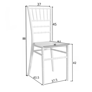 Scaun de Gradina Tiffany, transparent, 38x38.5x88 cm - Img 6