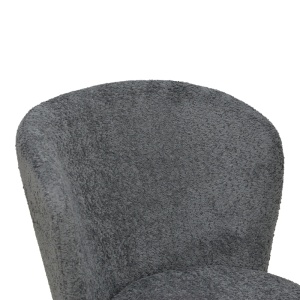 Scaun dining Houlian, tapițat cu material textil, Gri antracit/Negru, 46 × 66 × 89 cm - Img 6