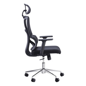 Scaun directorial Aish, negru, 64x66x120-130 cm - Img 4