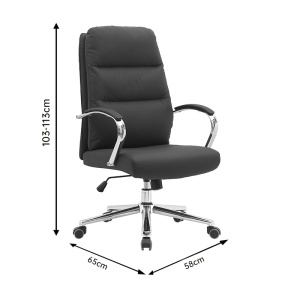 Scaun directorial Normie, maro, 58x65x103-111 cm - Img 6