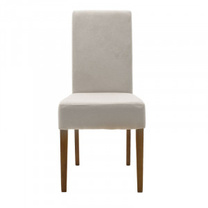 Scaun Ditta cu material textil gri - picioare din lemn, culoarea nuc - Img 4